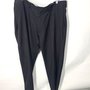 Haggar Classic Fit Men's Size 42 Waist 40 inch Length Black Dress Pants‎ Office